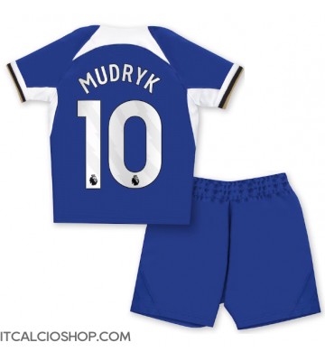 Chelsea Mykhailo Mudryk #10 Prima Maglia Bambino 2023-24 Manica Corta (+ Pantaloni corti)